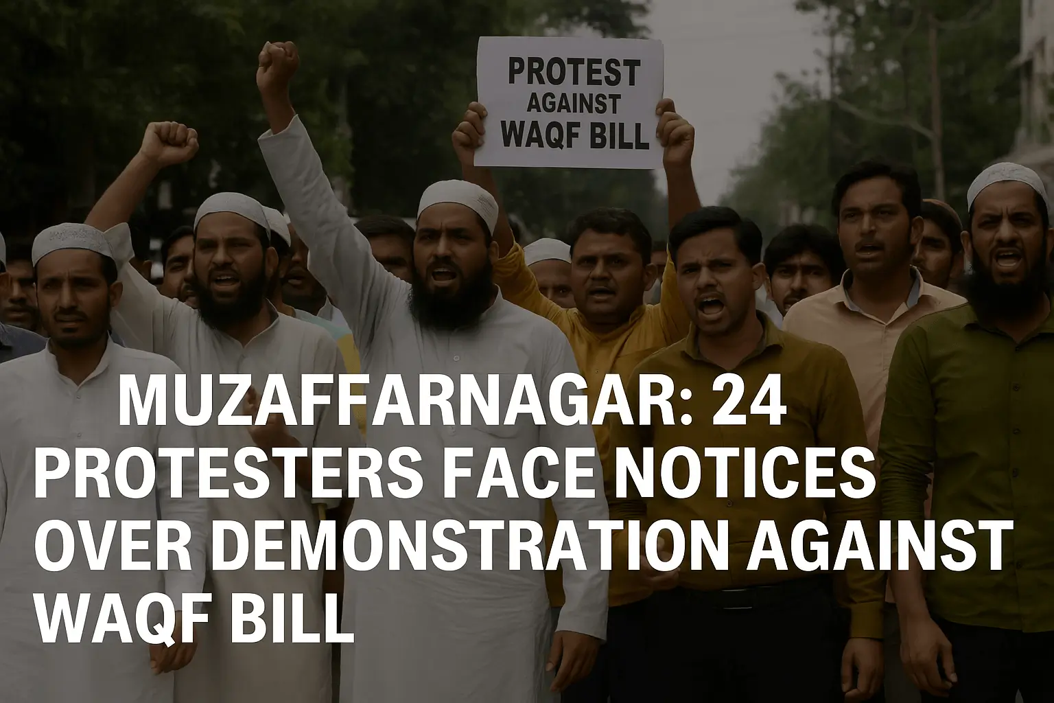 Muzaffarnagar: 24 Protesters Face Notices Over Demonstration Against Waqf Bill