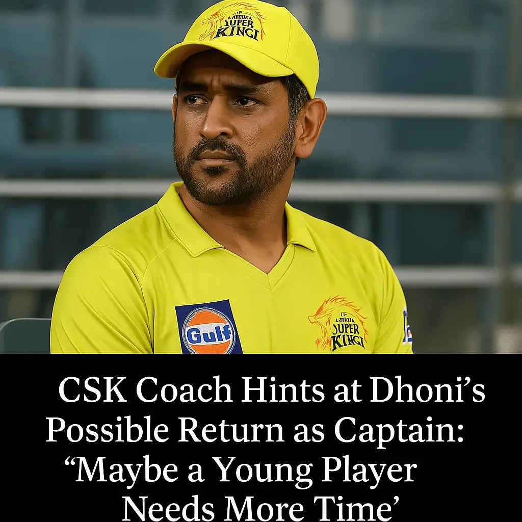 Chennai, India – Chennai Super Kings (CSK) fans are buzzing with excitement and speculation after a surprising statement from the team’s coach hinted at the possibility of Mahendra Singh Dhoni returning as captain in future IPL seasons. The legendary cricketer, who stepped down from captaincy, might not be done just yet — if the coach’s words are anything to go by.